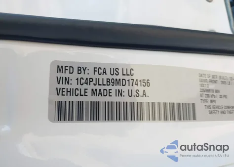 2021 Jeep Cherokee Altitude Fwd z USA, uszkodzony, nr VIN 1C4PJLLB9MD174156